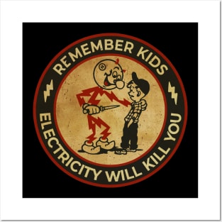 Retro Electricity Will Kill You Posters and Art